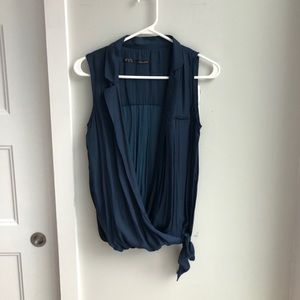 Zara Wrap Sleeveless Blouse